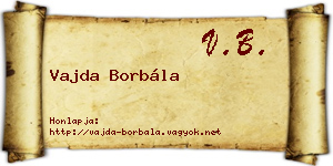 Vajda Borbála névjegykártya